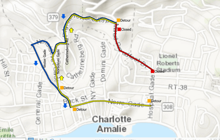 Weekend Road Closures Scheduled - WAPA Road Closure Map July 768x491 
